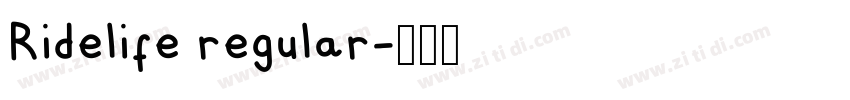 Ridelife regular字体转换